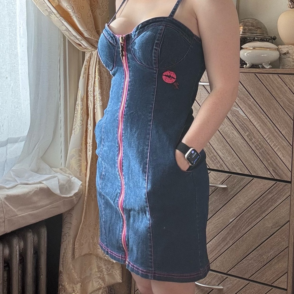 NWT Betsey Johnson - Blue Denim Dress